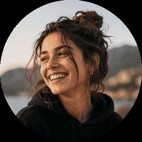 رجل يشاهد غروب الشمس